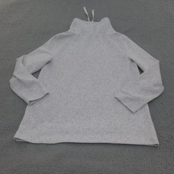 Talbots Sweater Womens Medium Gray Funnel Neck Pullover Lightweight Outdoor - Picture 2 of 8